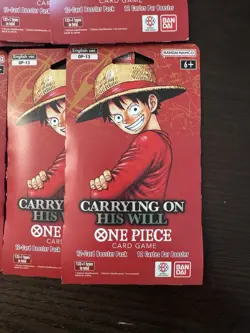 One Piece OP13 Carrying On His Will Sleeved Booster Packs Lot of 10 SEALED NEW ! - Image 2