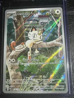 Meowth 106/094 Illustration Rare Paldean Fates Pokemon TCG Near Mint IR - Image 1