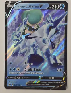 Pokemon TCG Ice Rider Calyrex V Chilling Reign 045/198 2021 NM - Image 2