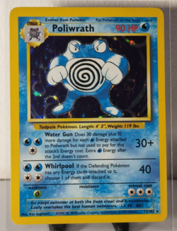 Pokemon TCG Poliwrath Base Set 13/102 Holo Unlimited Rare LP+ - Image 1