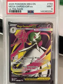 Pokemon Mega Gardevoir ex 159/132 ME01 Ultra Rare Holo 2025 EN PSA 9 - Image 1