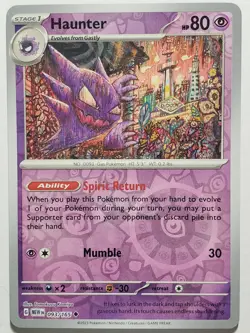 REVERSE HOLO Haunter 093/165 NM / M - 151 Pokemon Card - Tomokazu Komiya Art - Image 1