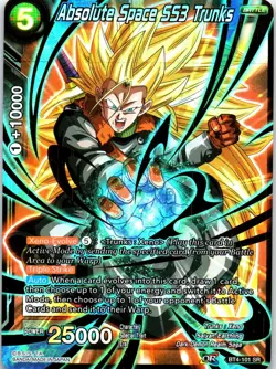 Absolute Space SS3 Trunks BT4-101 SR Foil Dragon Ball Super Card Game - Image 1