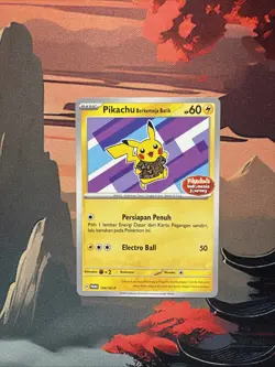 Pikachu Batik 154/SV-P Indonesia Journey Indonesian Pokemon Promo Xatu Purple - Image 1