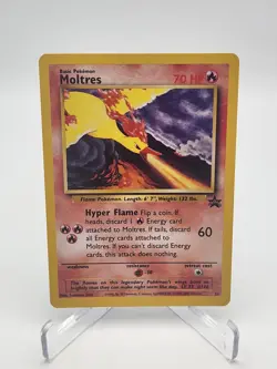 2000 Pokemon Moltres Black Star Promo #21 LP WOTC Promo TCG Nintendo - Image 1