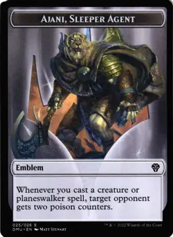 MTG TCG - Emblem - Ajani, Sleeper Agent 25 Dominaria United - NM - Image 1