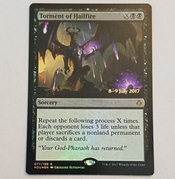 Torment of Hailfire HOU #077/199 Rare Black Sorcery Prerelease Foil EN 2017 - Image 1