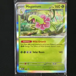 STAFF SEALED Meganium Alakazam Mega Evolution Prerelease Promo Pokemon Cards - Image 2