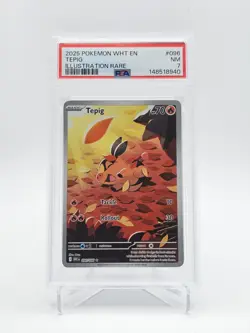 TEPIG 2025 POKEMON WHITE FLARE ILLUSTRATION RARE #096/086 PSA 7 Q7486 - Image 1