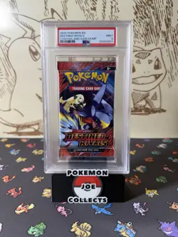 PSA Grade 9 Mint Pokemon Destined Rivals Booster Pack Cynthia and Garchomp - Image 1
