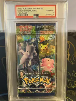 2022 POKEMON JAPANESE SWSH POKEMON GO FOIL PACK PSA 10 - Image 1