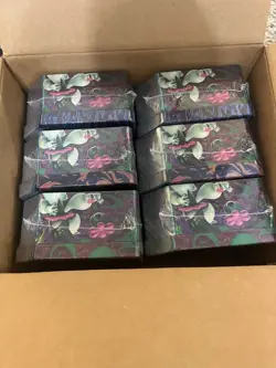 Pokemon TCG 2023 Paldea Partners Tin Case of (6) Sealed Tins - Two of Each Type - Image 1