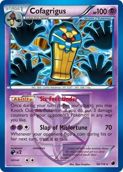 Cofagrigus (Team Plasma) (56) 56/116 Plasma Freeze NM Holofoil - Image 1
