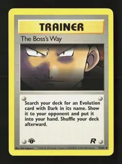 The Boss's Way 73/82 Uncommon Team Rocket Pokemon 1st Edition Heavily Played - Image 1