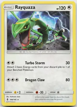 Rayquaza 106/145 Pokemon Guardians Rising - NM - Image 1
