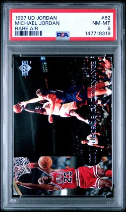 MICHAEL JORDAN 82 UPPER DECK MJ RARE AIR UPPER DECK PSA 8 - Image 1