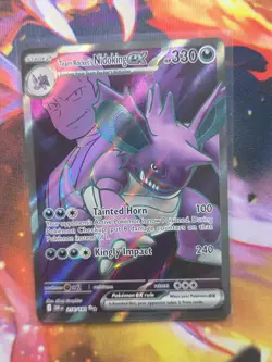 TEAM ROCKET'S NIDOKING EX 216/182 Ultra Rare Destined Rivals Pokemon Holo NM - Image 1