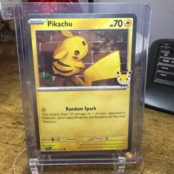 2026 Pikachu 051/162 Pokemon Day 30th Anniversary Stamped Promo TCG Cosmo Holo - Image 1
