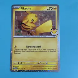 Pikachu Pokemon Day 2026 051/162 - 30th Anniversary Promo - Pokemon TCG - Image 1