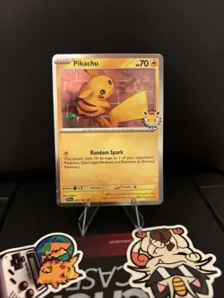 Pikachu 051/162 Pokemon TCG 2026 Pokemon Day 30th Anniversary Stamped Promo - NM - Image 1