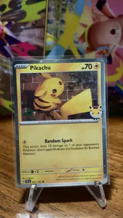 Pokemon TCG Pikachu 051/162 30th Anniversary Stamped 2026 Pokemon Day Promo - Image 2