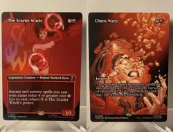 The Scarlet Witch (Foil) R 0368 + Chaos Warp 0069 Mythic Marvel Super Heroes MTG - Image 1