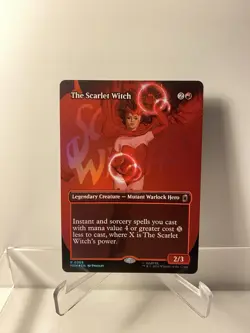 The Scarlet Witch (Foil) R 0368 + Chaos Warp 0069 Mythic Marvel Super Heroes MTG - Image 2