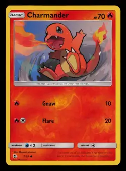 Charmander 7/68 Common Hidden Fates Pokemon Reverse Holo Near Mint - Image 1
