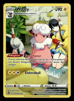 GERMAN Waaty TG03 Holografisch Silberne Sturmwinde OKACHEKE SWSH Pokemon Karten - Image 1