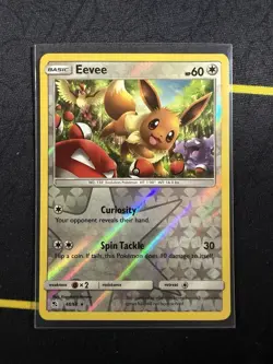 Eevee 48/68 Holo Rare Hidden Fates Pokemon Reverse Holo Near Mint NM++ MINT - Image 1