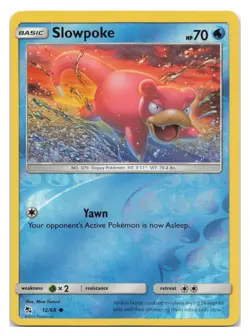 Slowpoke 12/68 Common Hidden Fates Pokemon Reverse Holo 2019 - Image 1