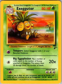Exeggutor 039/130 Base Set 2 Pokemon LP - Image 1