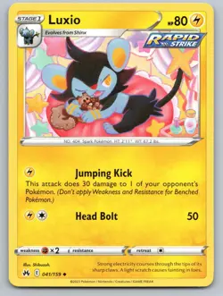 Luxio 041/159 Uncommon Crown Zenith Pokemon Near Mint - Image 1