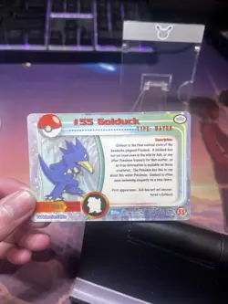 Topps Pokemon TV Animation Vending Sticker Holo RARE #55 Golduck - Image 2