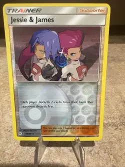 Jessie & James 58/68 Hidden Fates Reverse Holo Pokemon tcg - Image 1