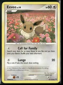 Eevee 62/100 Common Majestic Dawn Pokemon Moderately Played - Image 1