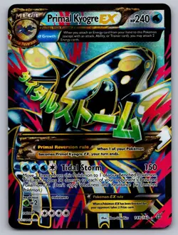 Primal Kyogre EX 149/160 Ultra Rare Primal Clash Pokemon Holo Damaged - Image 1