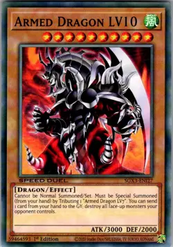 Armed Dragon LV10 Speed Duel GX: Duelists of Shadows 1st Edition Yu-Gi-Oh NM - Image 1