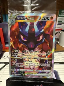 Pokemon Lucario VSTAR SWSH291 Sword & Shield Black Star Promo Holo Card Sealed - Image 1