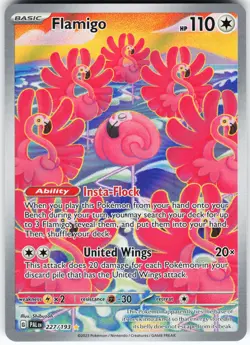 Flamigo 227/193 Pokemon SV02: Paldea Evolved Illustration Rare NM - Image 1