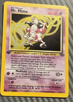 Pokemon TCG Jungle Mr. Mime 6/64 Holo 1st Edition - Image 3