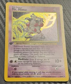 Pokemon TCG Jungle Mr. Mime 6/64 Holo 1st Edition - Image 4