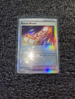Pokemon Rescue Board Poke Ball Pattern 126/131 Prismatic Evolutions Holo NM - Image 1