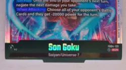 Bandai Dragon Ball Super Card Game Son Goku SCR FB04-129 Battle Foil English - Image 3
