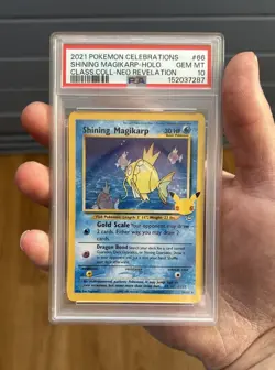 Pokemon Card Shining Magikarp PSA 10 Celebrations 66/64 Classic Collection - Image 1