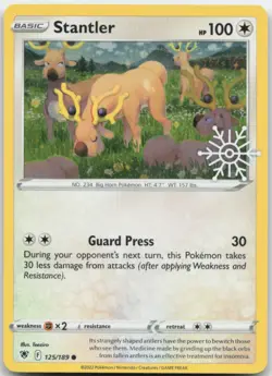 Stantler 125/189 Holo Holiday Stamp Promo Pokemon Card NM - Image 1