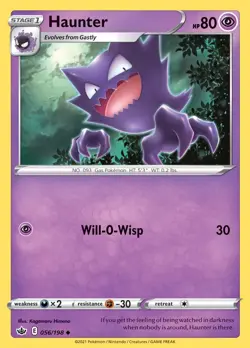 Haunter 056/198 Chilling Reign Pokemon Card NM - Image 1