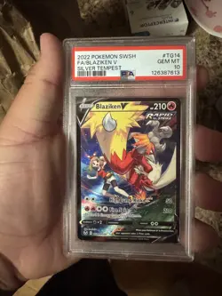 2022 POKEMON SILVER TEMPEST #TG14 FA/BLAZIKEN V SILVER TEMPEST PSA 10 GEM MINT - Image 1