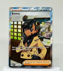 2026 Pokemon Chaos Rising Emma 107/086 Ultra Rare Full Art Trainer CRI EN NM TCG - Image 1