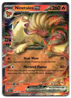 Ninetales ex 038/165 - 🌊 151 Double Rare Pokemon TCG Holo 🖤 - LP - Image 1
